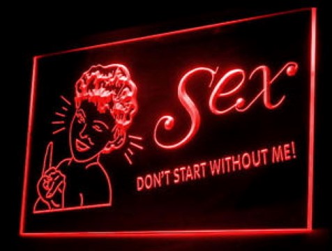 Sex Don't Start Without Me LED Neon Sign